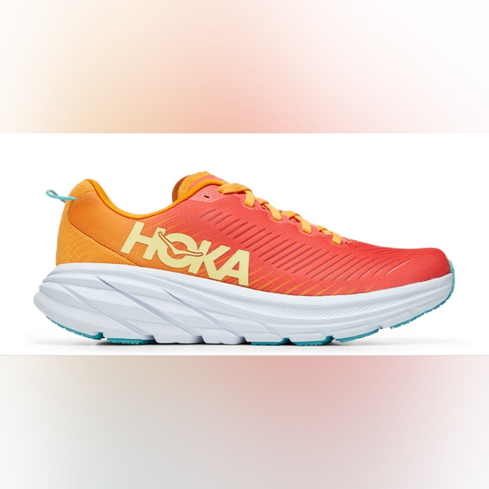 Hoka One Mach 5 Orange and Yellow Running Sneakers Women 7.5B Or Men 6 Unisex